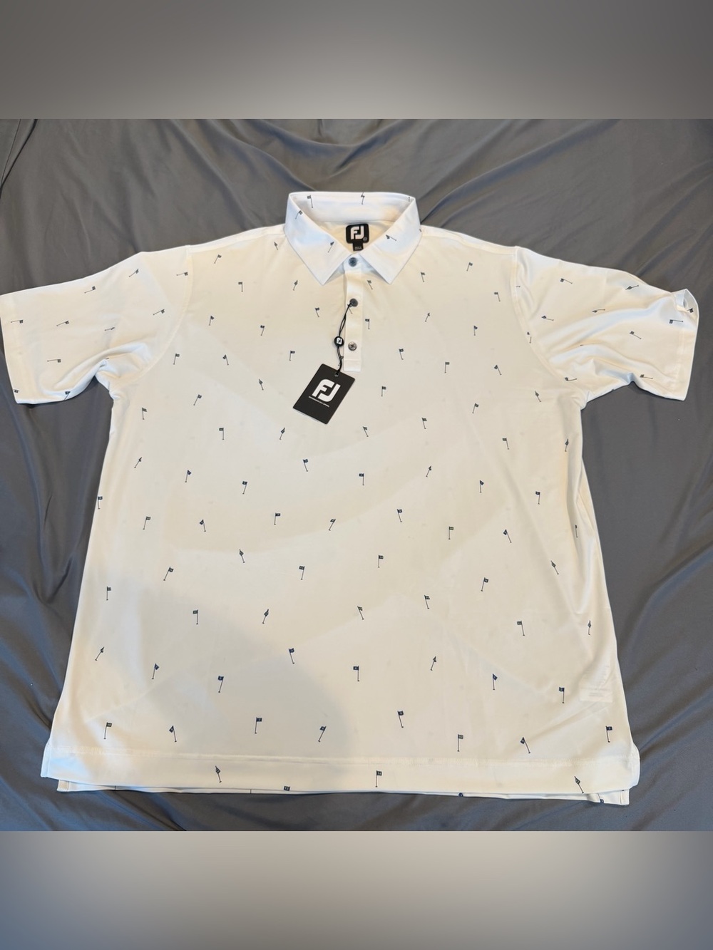 NWT FootJoy Golf Polo Shirt Mens 2XL XXL Golf hole AOP